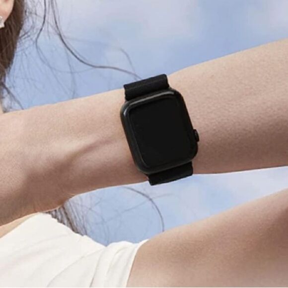 Black Stretchy Loop Band for Apple Watch - Picture 2 of 4